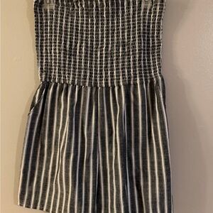 Love Tree Black‎ and White Textured romper